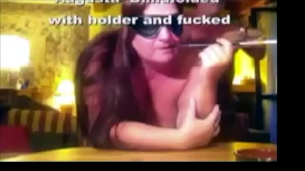 Slutwife Augusta smoking fetish and having sex with blindfold and holders