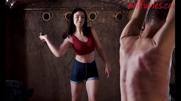 Sexy Tall Teen Whips the Old Guy